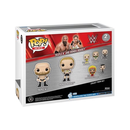 WWE - Pack 2 figurines POP! Rousey/Triple H 9 cm