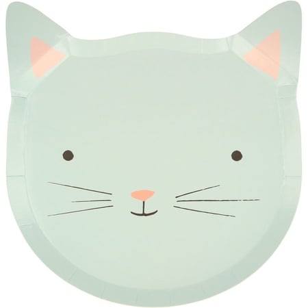 8 Assiettes Chat Pastel