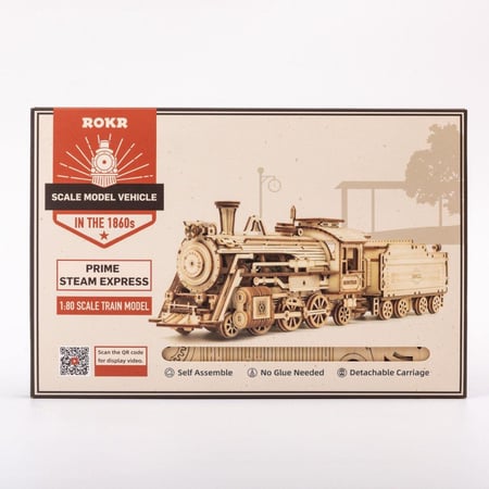 Puzzle 3D bois, Locomotive à vapeur