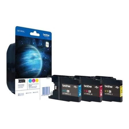 Cartouche d'encre  LC-1280 - Pack de 3 - Cyan, Magenta et Jaune - Tres haute capacité
