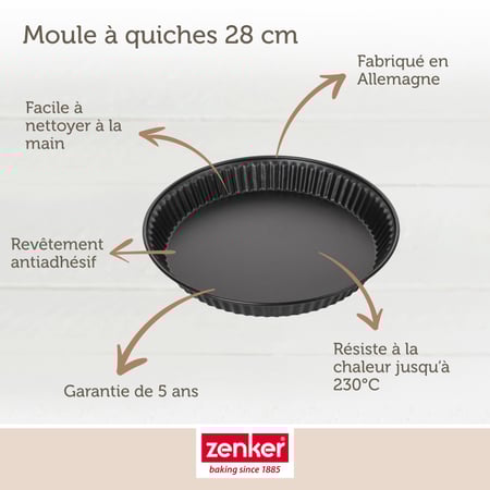Moule à Tarte Rond - Anti-Adhésif - 230x35mm
