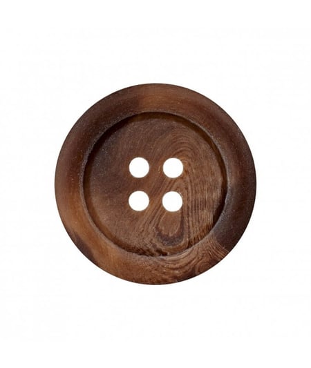 Carte de 4 boutons de chemise chiné 4 trous 15mm - Prym Marron