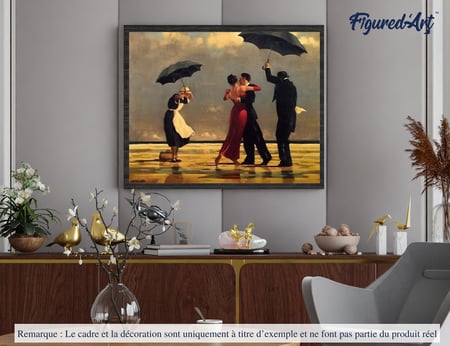 Peinture par Numéro Figured'Art - Danseurs rétro sur la Plage - Kit de Loisir Créatif DIY Numéro d'Art Complet - 40x50cm sans châssis en bois