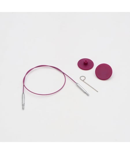 KnitPro THIN FLEX - Câble Pivotant 360 Nylon Aiguilles Circulaires taille n°Violet 50 cm