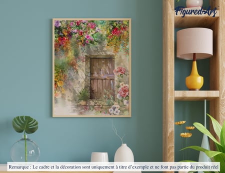 Peinture par Numéro Figured'Art - Porte de la Cave - Kit de Loisir Créatif DIY Numéro d'Art Complet - 40x50cm sans châssis en bois