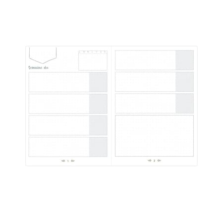AGENDA PERPETUEL RIGIDE A5 - 224 PAGES FR Life Journal - 15x21 cm - avec élastique