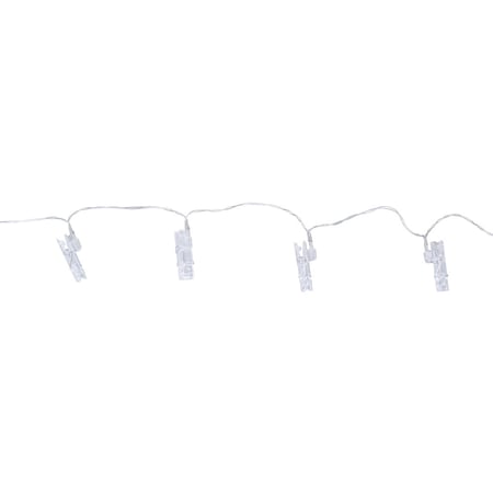 Gurilande lumineuse LED avec clip, jaune lumineux, 390cm, 25 LED's avec clip, 1pc