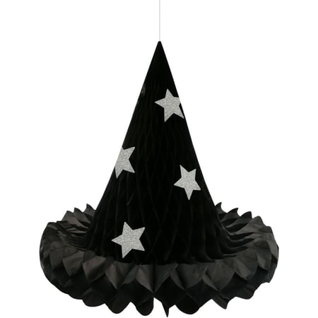 Chapeau De Sorcière Halloween – Perruque Bouclée Noire, Grande Taille – Parfait Déguisement Adulte, Fête, Cosplay