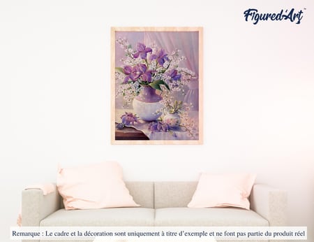 Peinture par Numéro Figured'Art - Vase pourpre élégant - Kit de Loisir Créatif DIY Numéro d'Art Complet - 40x50cm sans châssis en bois