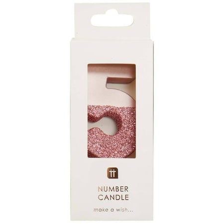 Bougie 5 Glitter Rose Gold