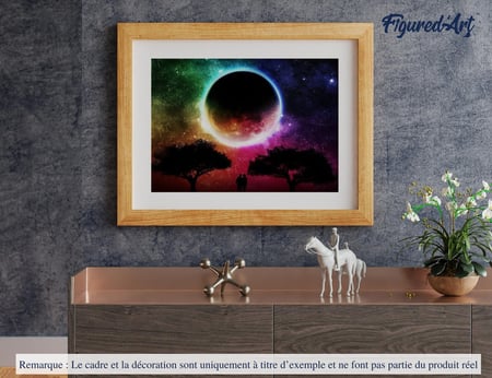 Peinture par Numéro Figured'Art - Couleur de Lune - Kit de Loisir Créatif DIY Numéro d'Art Complet - 40x50cm sans châssis en bois