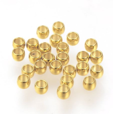 UNICRAFTALE 100 Pièces 8mm Perles Entretoises En Acier Inoxydable Plates Rondes En Métal Pour La Fabrication De Bijoux Et Boucles D'Oreille