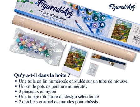 Peinture par Numéro Figured'Art - Van Gogh Maison oise - Kit de Loisir Créatif DIY Numéro d'Art Complet - 40x50cm sans châssis en bois