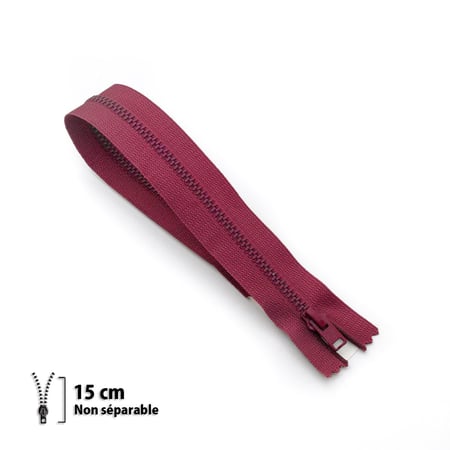 Fermeture éclair jupe Z12 - Non séparable métallique 4mm - 15 cm