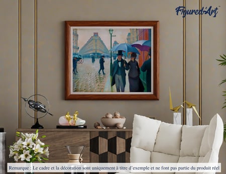 Peinture par Numéro Figured'Art - Rue de Paris, temps de pluie - Gustave Caillebotte - Loisir Créatif Numéro d'Art - 40x50cm sans châssis en bois