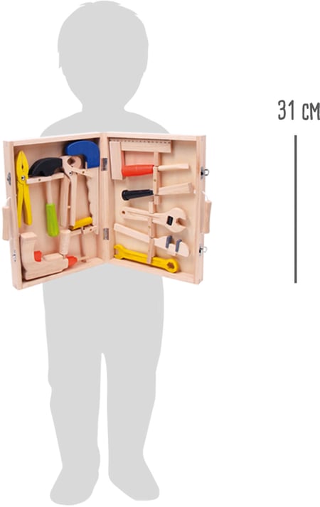Boîte à outils pour enfants, en bois