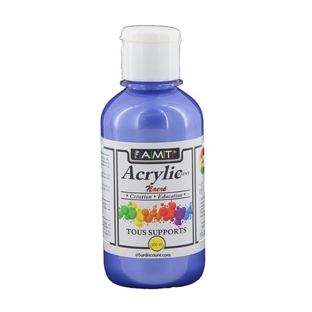 Peinture Acrylique en bouteille Lilas nacré 200ml - Amt