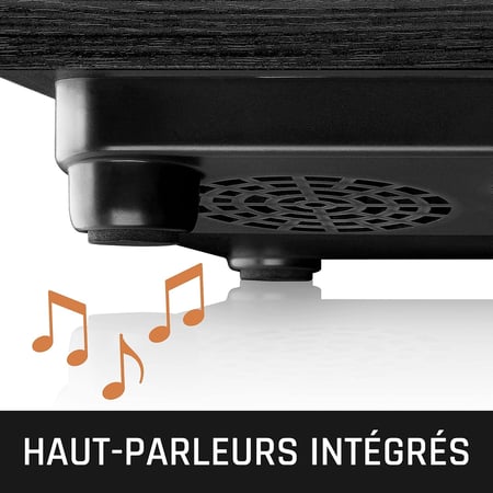 Platine vinyle 33 et 45 tours haut parleur intégrés Lenco LS10 noir