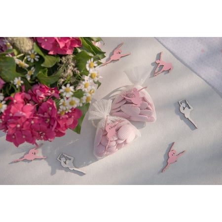 10 Confettis Ballerine (4 cm) - Bois