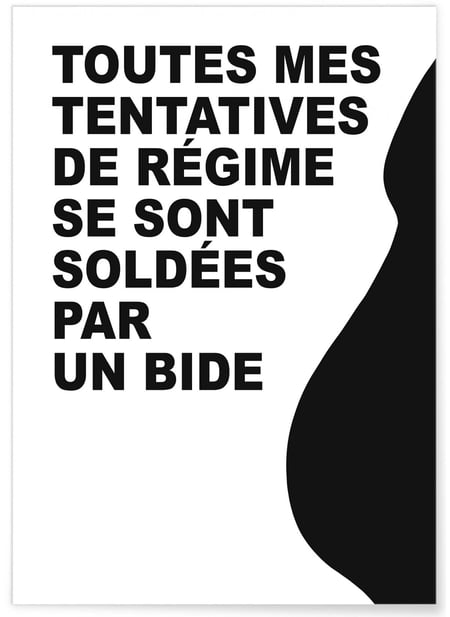 Poster 'Le bide' | A3 : 29,7x42cm
