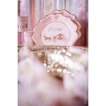 8 Assiettes Princesse Rose