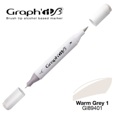 Graph'It - Marqueur manga à l'alcool Graph'it Brush 9401 Warm Grey 1