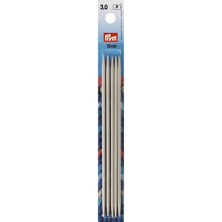 Aiguilles à tricoter double pointe 15cm en aluminium x 5