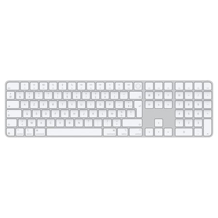 Clavier - Apple Magic Keyboard - Blanc - AZERTY - Sans fil - Avec pavé numérique