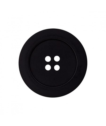 Carte de 3 boutons Ourlés Noir 4 trous 18mm - Union Knopf Noir