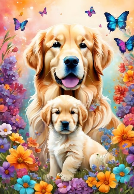 Puzzle 1000 pièces - Dogs - Maternal Love Collection - Alipson Puzzle