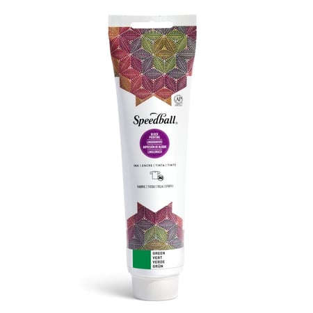 Encre verte pour tissu pour impression au bloc - Speedball