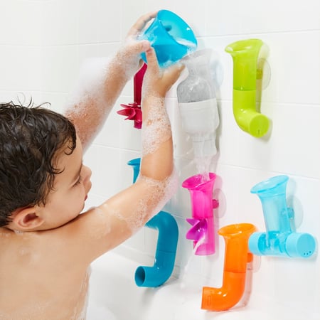BUNDLE Ensemble de jeux de tuyaux et roues pour le bain 13 pcs
