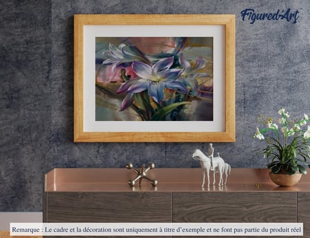 Peinture par Numéro Figured'Art - Lys colorés - Kit de Loisir Créatif DIY Numéro d'Art Complet - 40x50cm sans châssis en bois