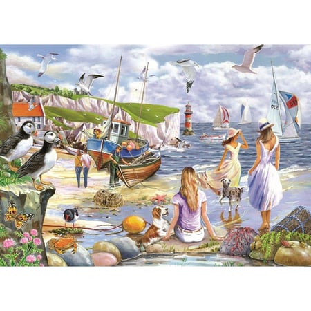 Puzzle 500 pièces - Pièces XXL - Brises De Bord De Mer - HOP - House of Puzzles