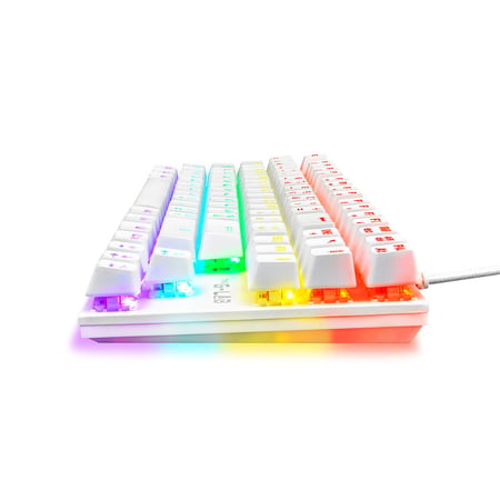 Clavier gaming mécanique The G-Lab Mercury - TKL Switch - Compatible sur PC - PS4 - PS5 - Xbox One – Xbox Series X – Xbox Series S - Blanc