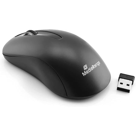 Souris optique sans fil MediaRange - 3 boutons - 1200Dpi - Noire