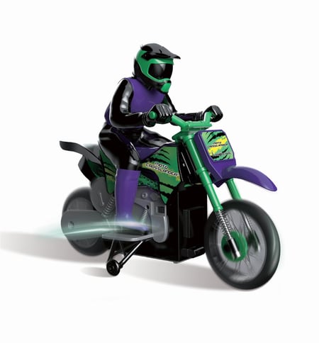 Moto Crosslander cascade extrême avec effets lumineux - Véhicule