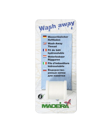 Fil à bâtir hydrosoluble Wash Away - 200 m - Disparaît à l’eau - Madeira Bleu