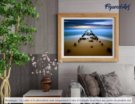 Peinture par Numéro Figured'Art - Pont dans l'Eau - Kit de Loisir Créatif DIY Numéro d'Art Complet - 40x50cm sans châssis en bois