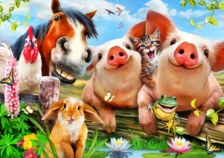 Puzzle 500 pièces - Petting Farm - Bluebird Puzzle