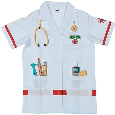 Blouse docteur en tissu avec motifs imprimés