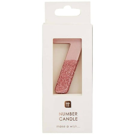 Bougie 7 Glitter Rose Gold