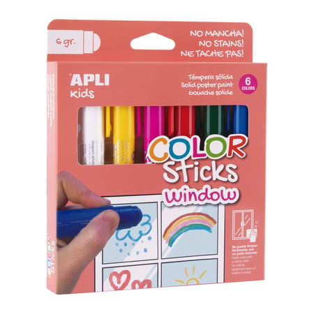 Color Stick 6 g pour fenêtre couleurs assorties 6u.