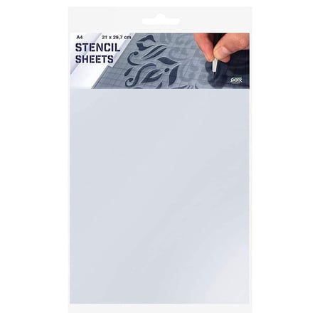 Lot De 24 Feuilles De Pochoir Vierges En Ylar Transparent De 30,5 X 30