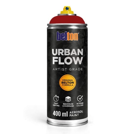 Spray de peinture - Rouge rubis - Belton - Urban Flow - 400ml - Haute couvrance