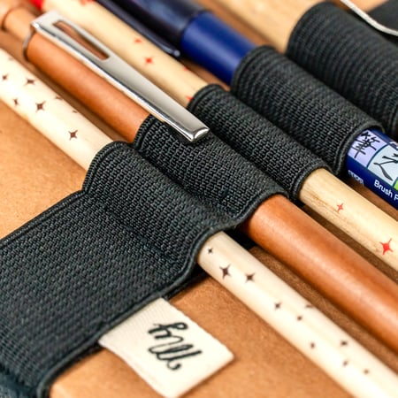 L'élastique porte-crayons - Noir - Made in France