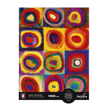 Puzzle 1000 pieces - carres et cercles concentriques - vassily kandisnky