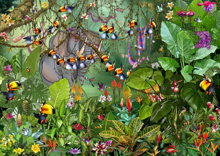 Puzzle 500 pièces - François Ruyer - La Jungle 2 - Grafika