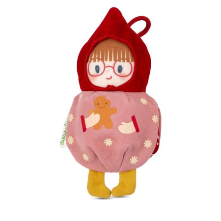 Lutin de Noel - Boule Reversible - Rose et Rouge - 11 cm