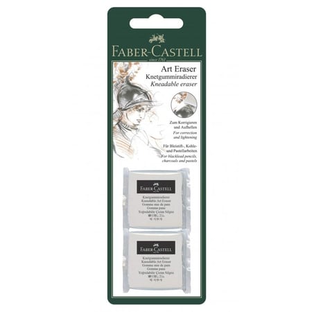 Faber Castell Lot de 2 gommes Art Eraser  blanches